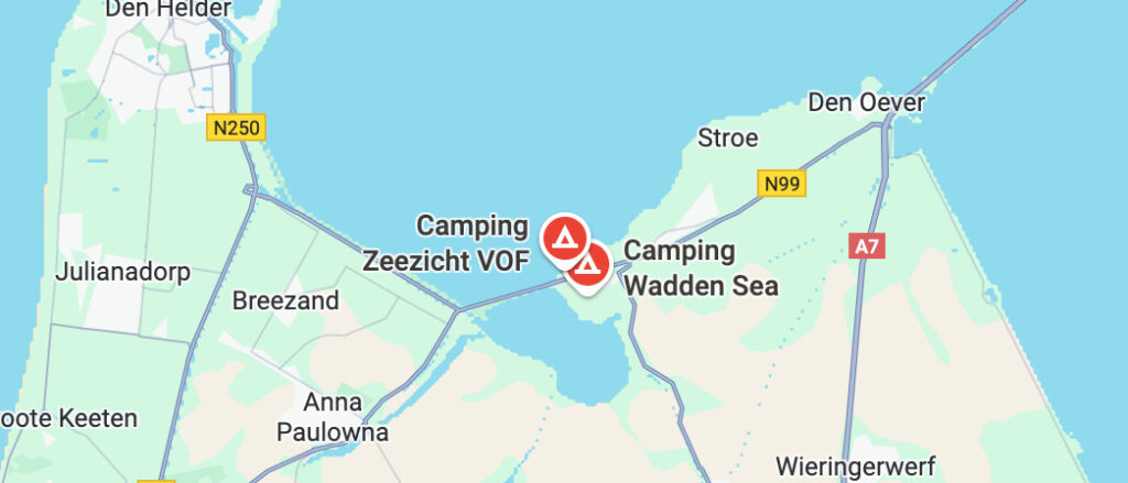 Camping Zeezicht auf Google Maps